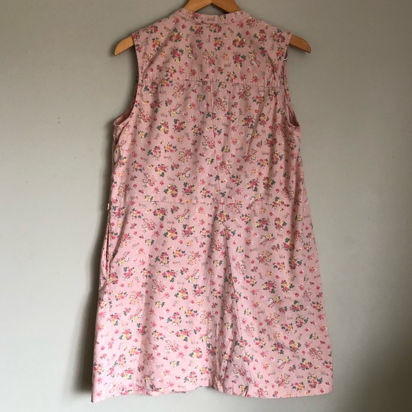 Canyon River Blues 100% Cotton Floral Button Down Mini Dress Pink Size Large - Picture 2 of 10